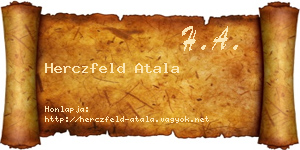 Herczfeld Atala névjegykártya